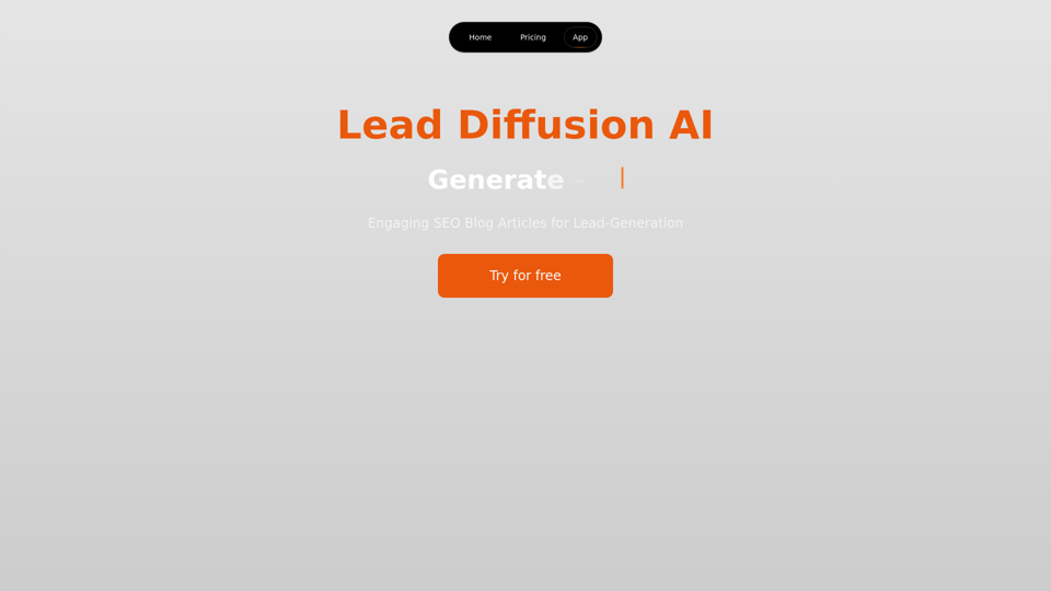 Lead Diffusion AI