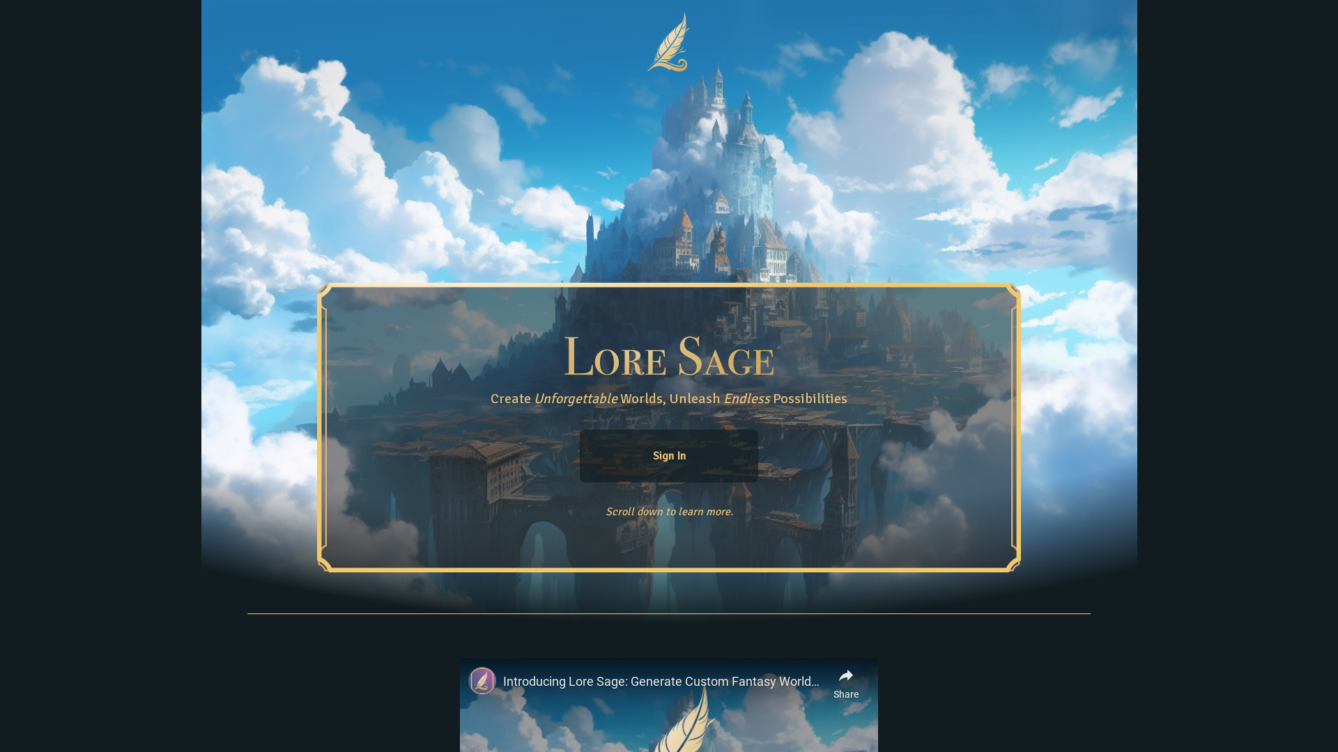 Lore Sage screenshot