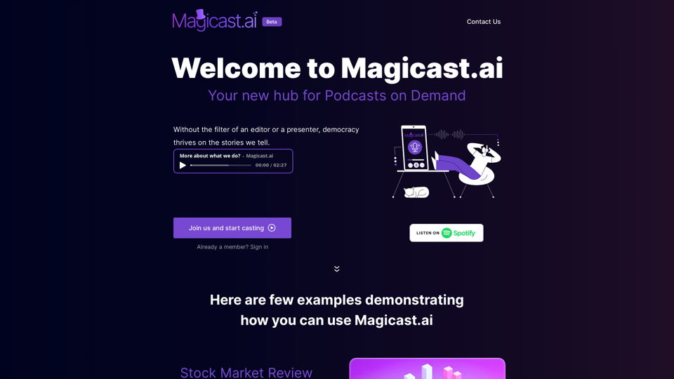 Magicast.ai | Podcasts on Demand