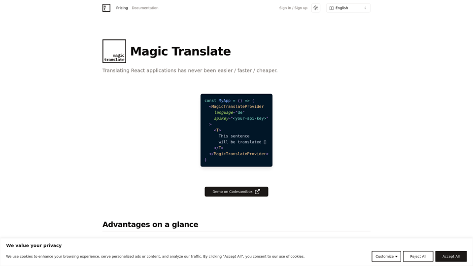 Magic Translate screenshot