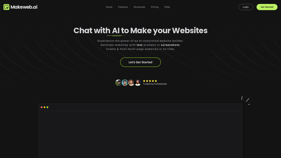 Chat with AI to create your Websites | Makeweb.ai