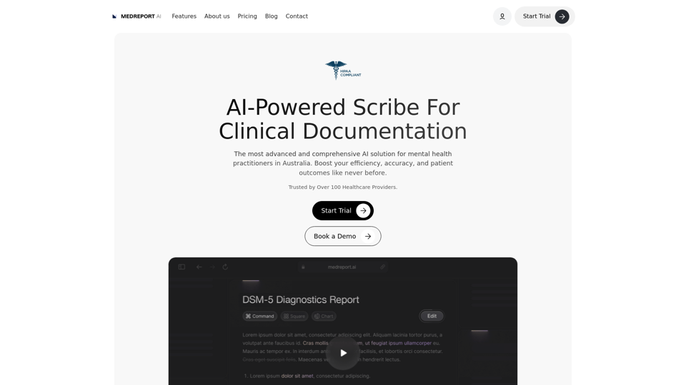 MedReport AI: AI Healthcare Solutions | Efficient Medical Reports