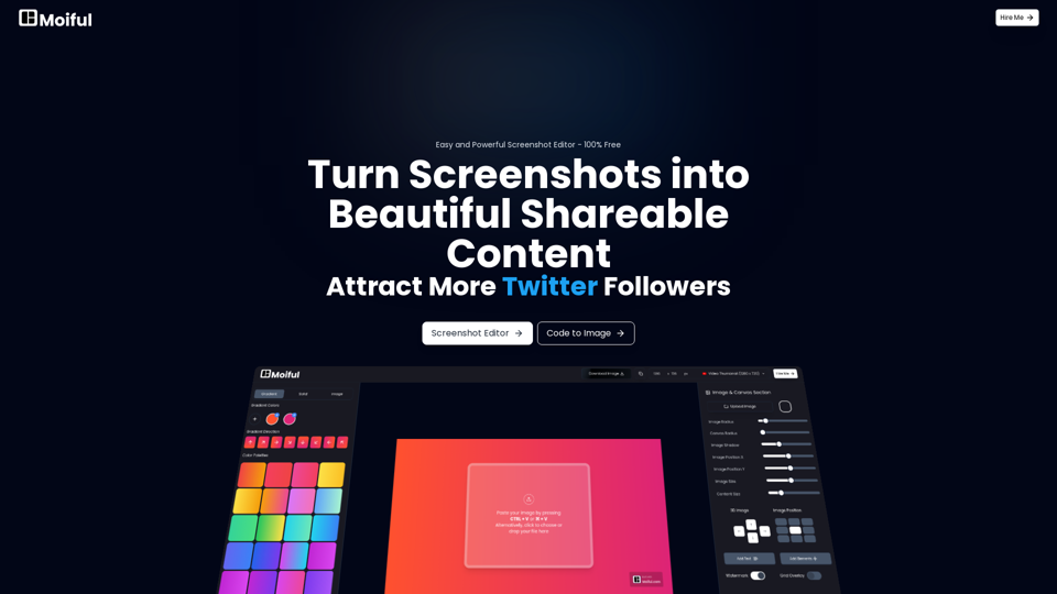 Moiful - Turn Screenshots into Stunning Social Posts