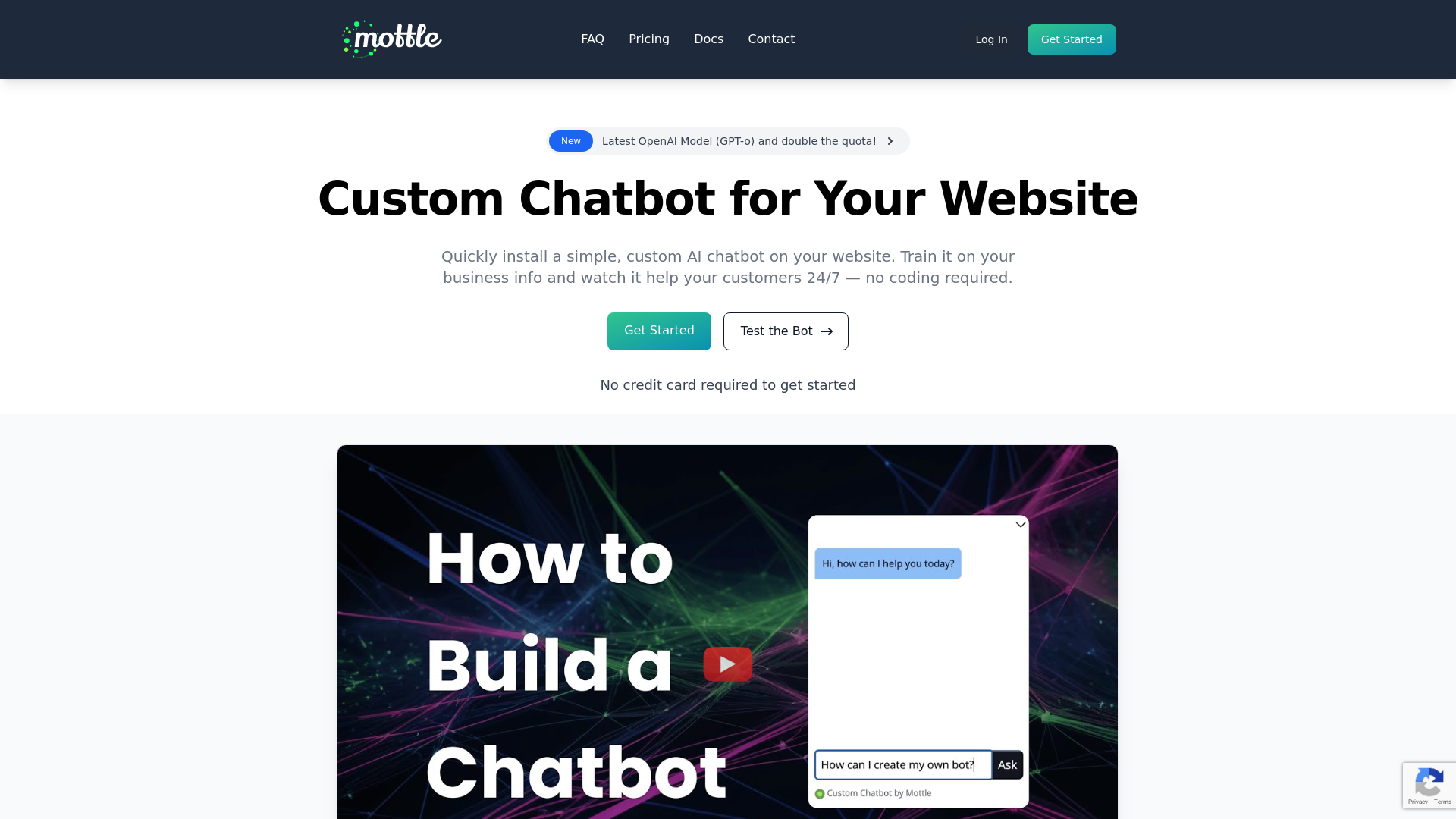 Custom ChatGPT for Your Website screenshot
