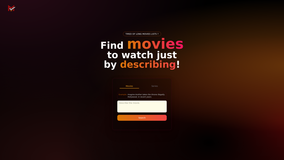 MovieUncover - Describe, Search, and Watch