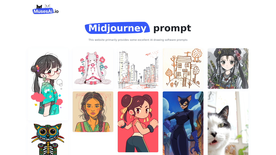 Midjourney Best Prompt Sharing ，Help You Easily Create beautiful images screenshot