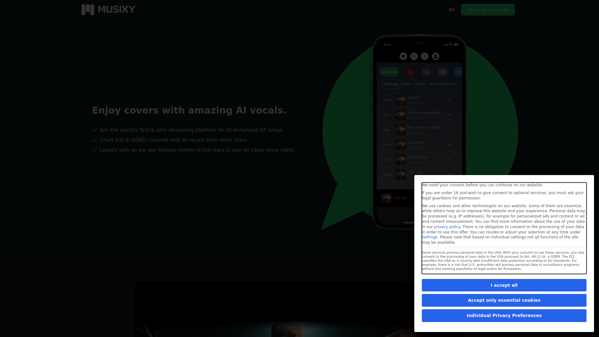 Musixy.ai screenshot