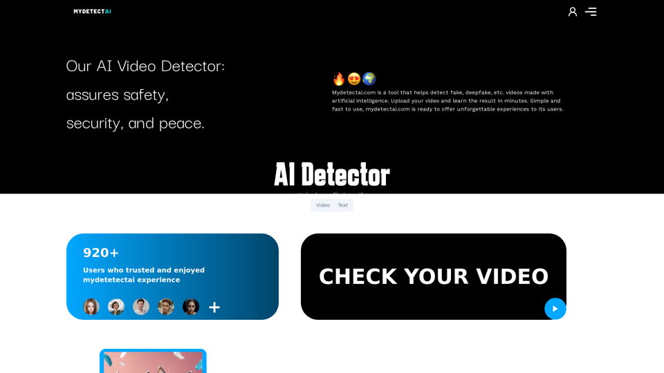 Ai video detector screenshot