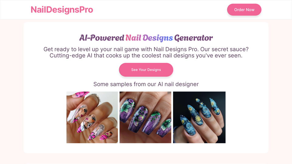 Nail Designs Pro I AI-Powered Nail Designs Generator