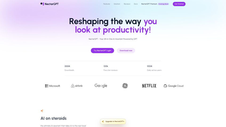 NectarGPT: AI Assistant Extension for Productivity and Efficiency