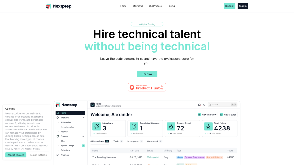 Nextprep - Hire technical talent without being technical