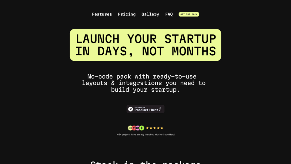 No Code Hero — Launch your startup in days