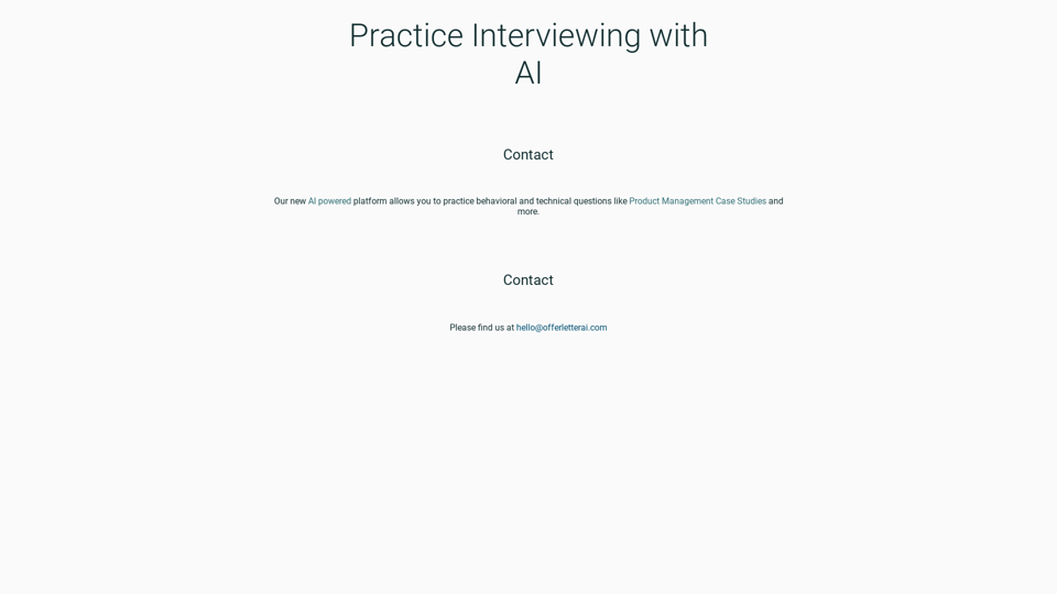 offer letter | AI Interview Practice