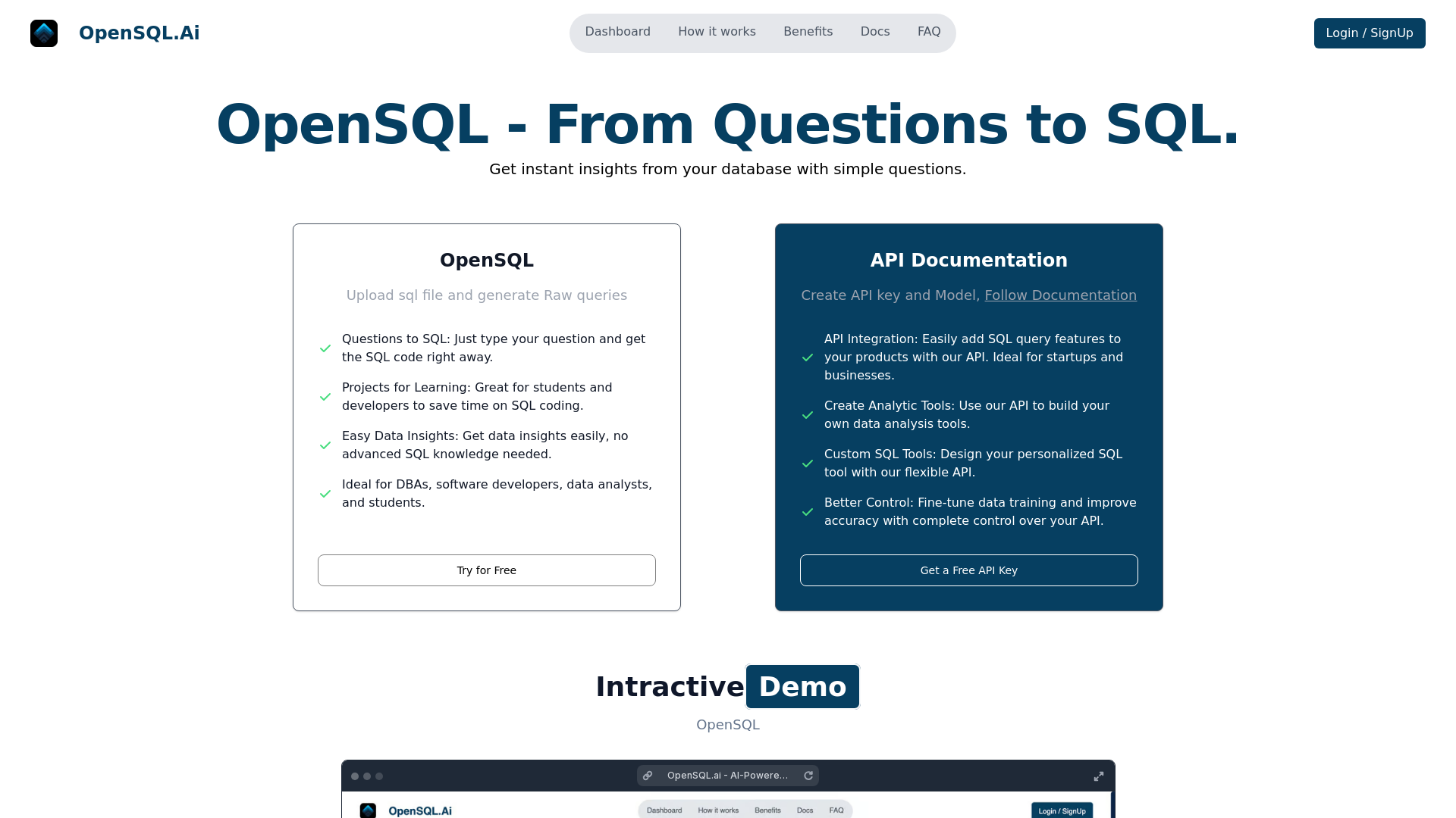 OpenSQL.ai screenshot