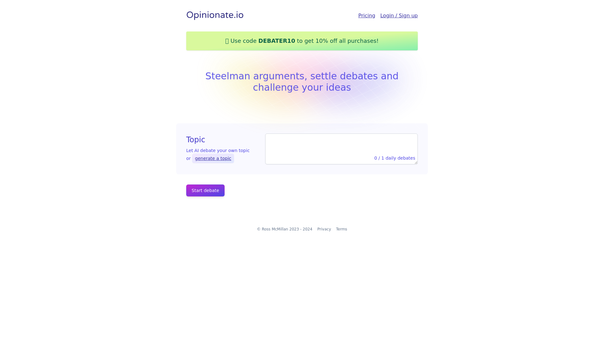 Opinionate: AI