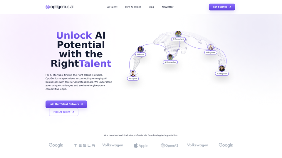 Connecting Businesses with Top AI Experts: OptiGenius.ai