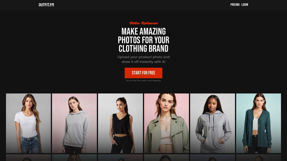 Outfit.fm — Make amazing photos for your clothing brand