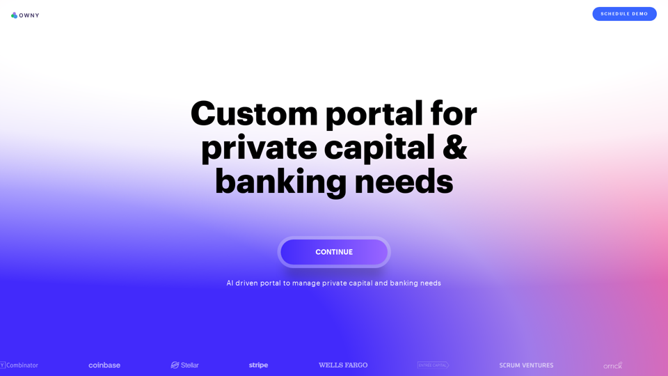 Owny - Financial stack for your capital & banking needs