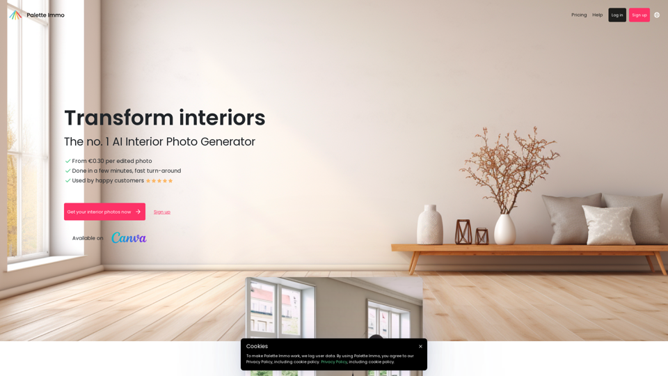 Palette Immo - Interior Design Ideas & Virtual Staging App