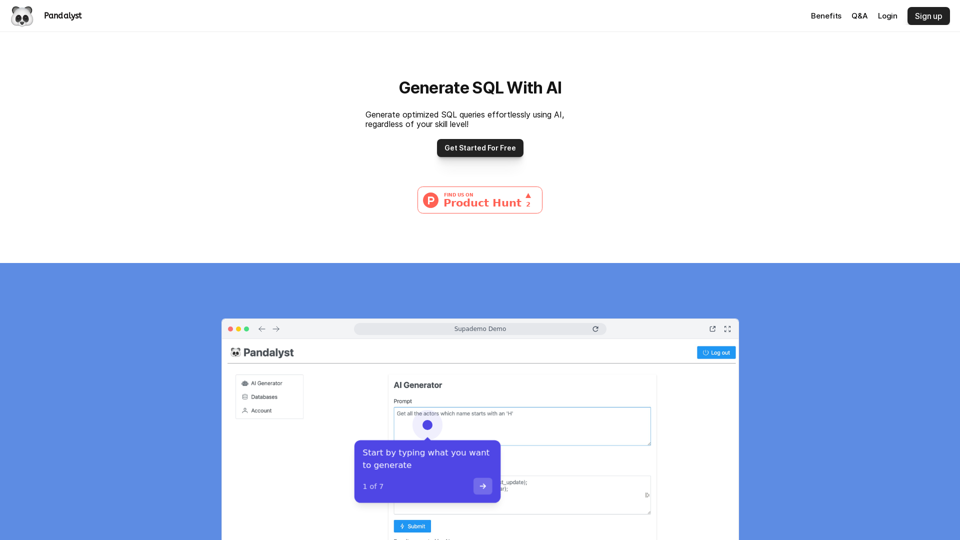 Pandalyst - Write SQL queries faster