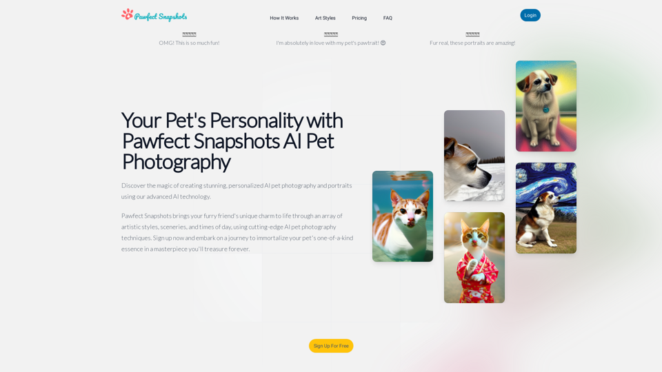 AI Pet Portraits: Custom & Personalized Photography | Pawfect Snapshots