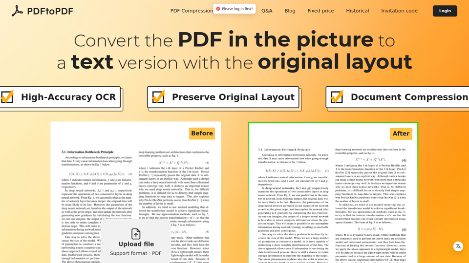 Free online OCR - Convert PDF scans to text