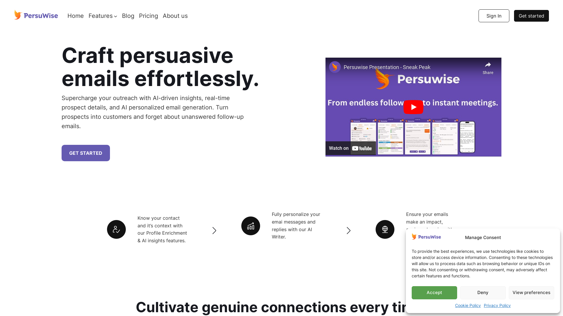 Persuwise screenshot