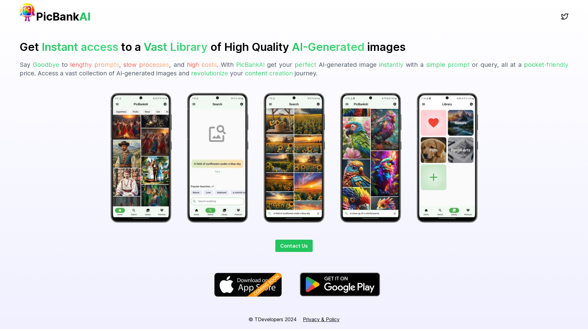 PicBankAI: Vast Library of High Quality AI