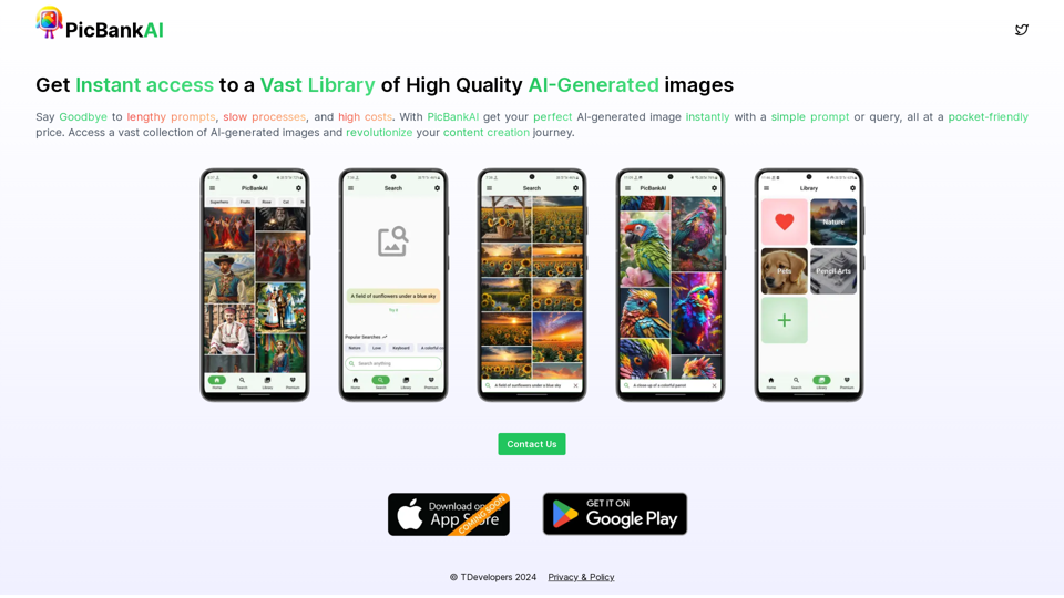 PicBankAI: Vast Library of High Quality AI-Generated Images