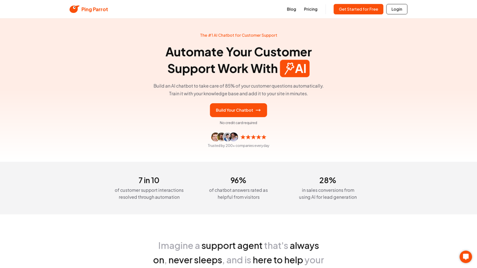 Automate Your Customer Support Work With AI - Ping Parrot