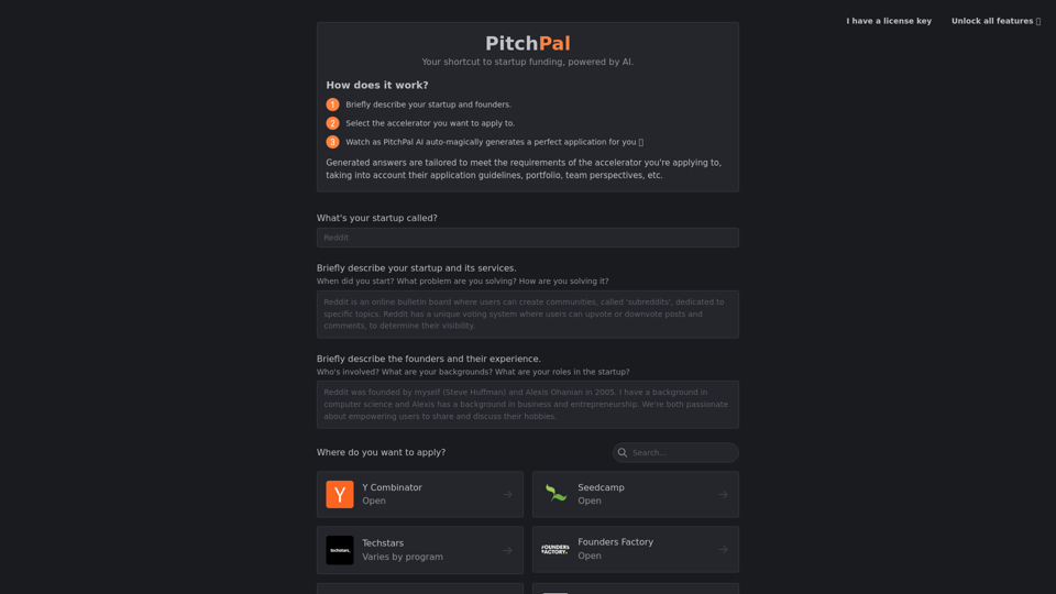 PitchPal screenshot