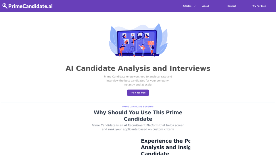 AI Powered Candidate Analysis, Interviews and Screening