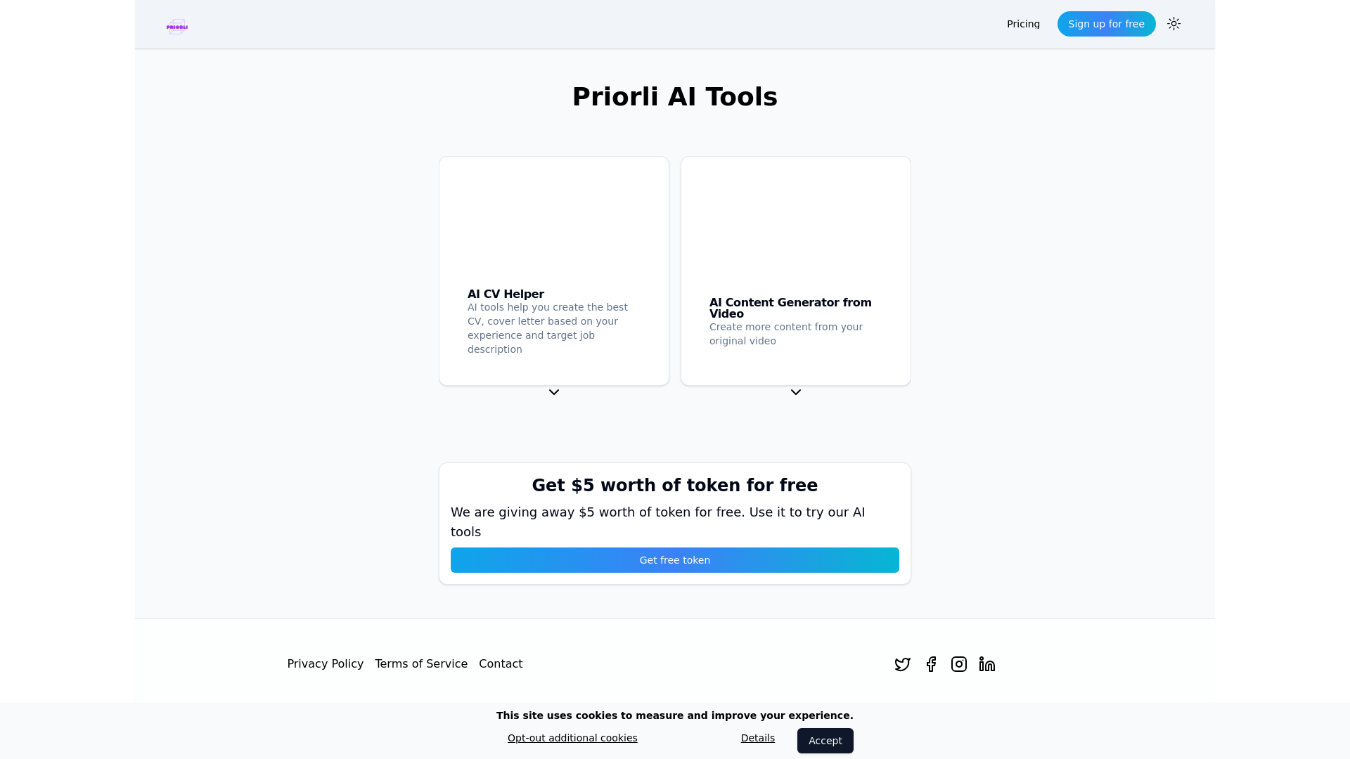 Priorli AI Tools for CV
