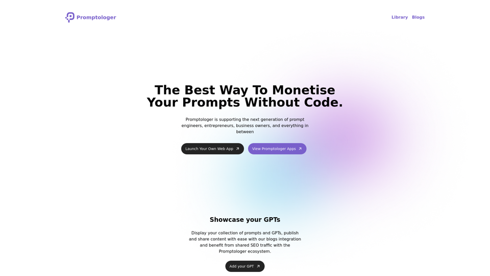 Promptologer | Helping prompt engineers monetize their prompts with no code.