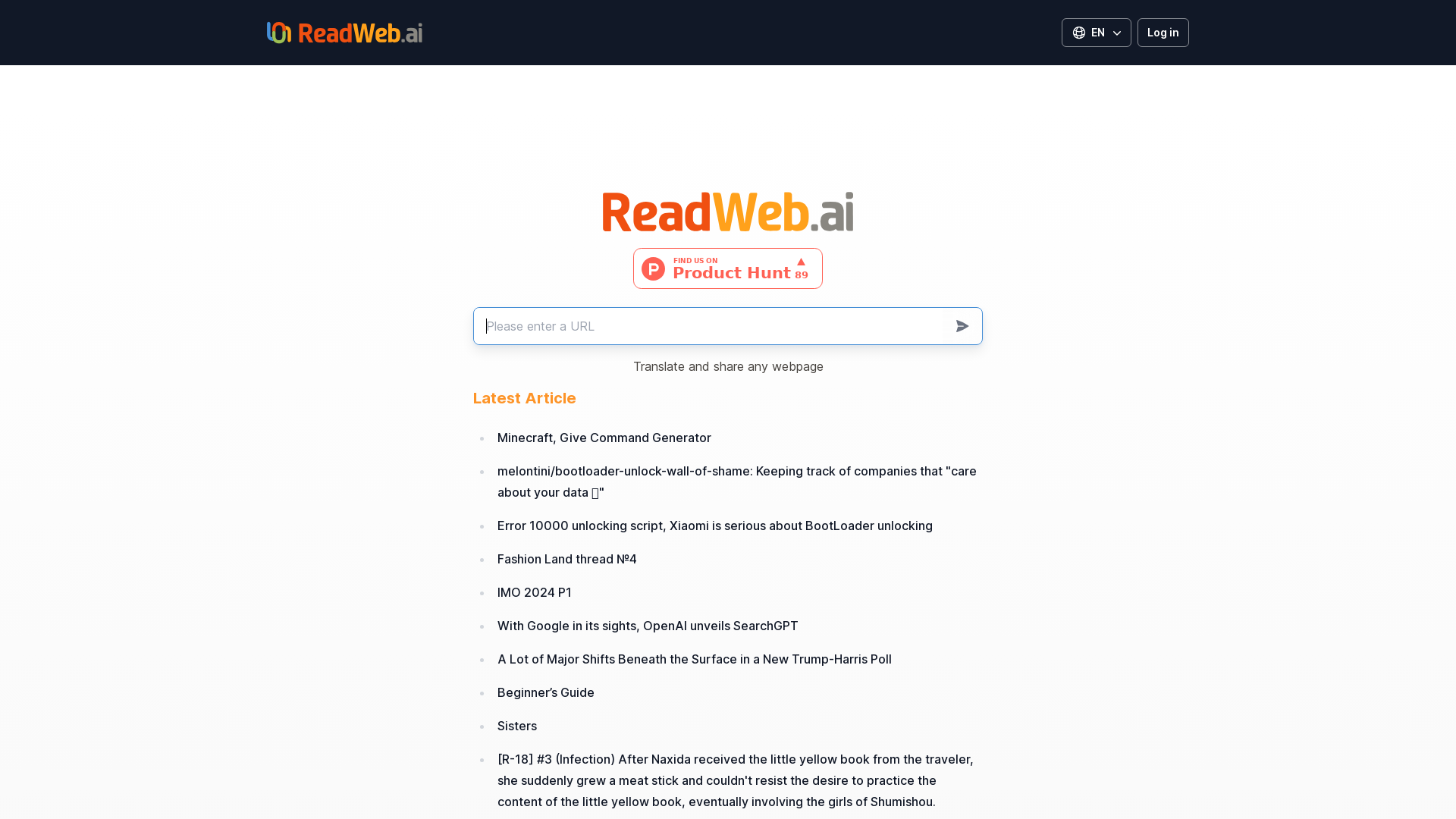 ReadWeb.ai : Free Instant Multi