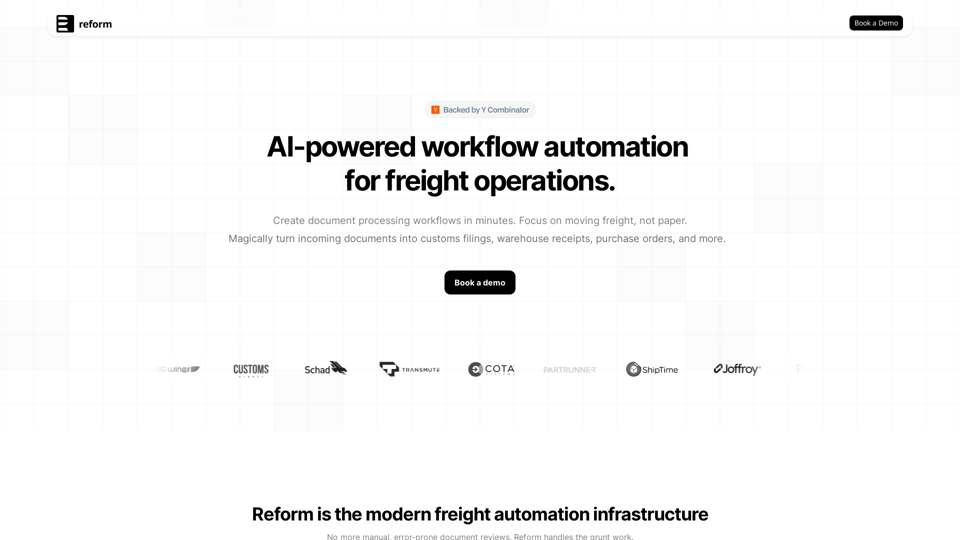 Reform | AI-powered Automations For Freight Forwarders