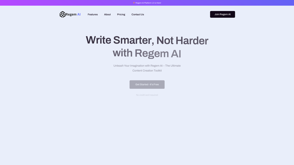 Powerful AI Writer & Image Tool - Regem AI Platform