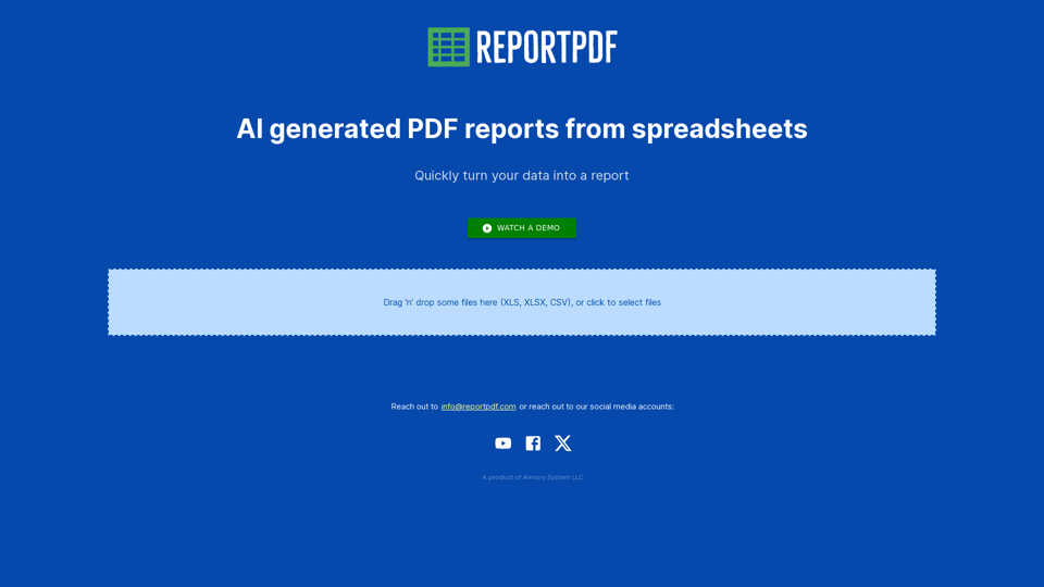 ReportPDF - Generate PDF reports from spreadsheets