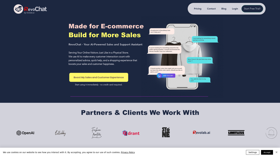 RevoChat | AI Sales Chatbot for Ecommerce