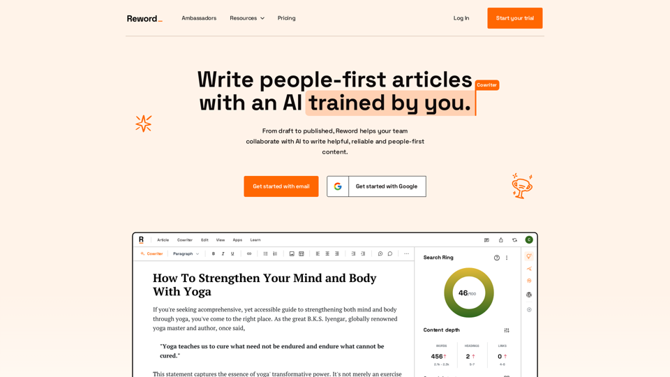 Reword: Train Your Own Article Cowriter