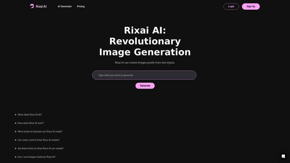 Rixai AI: Revolutionary Image Generation - Rixai AI