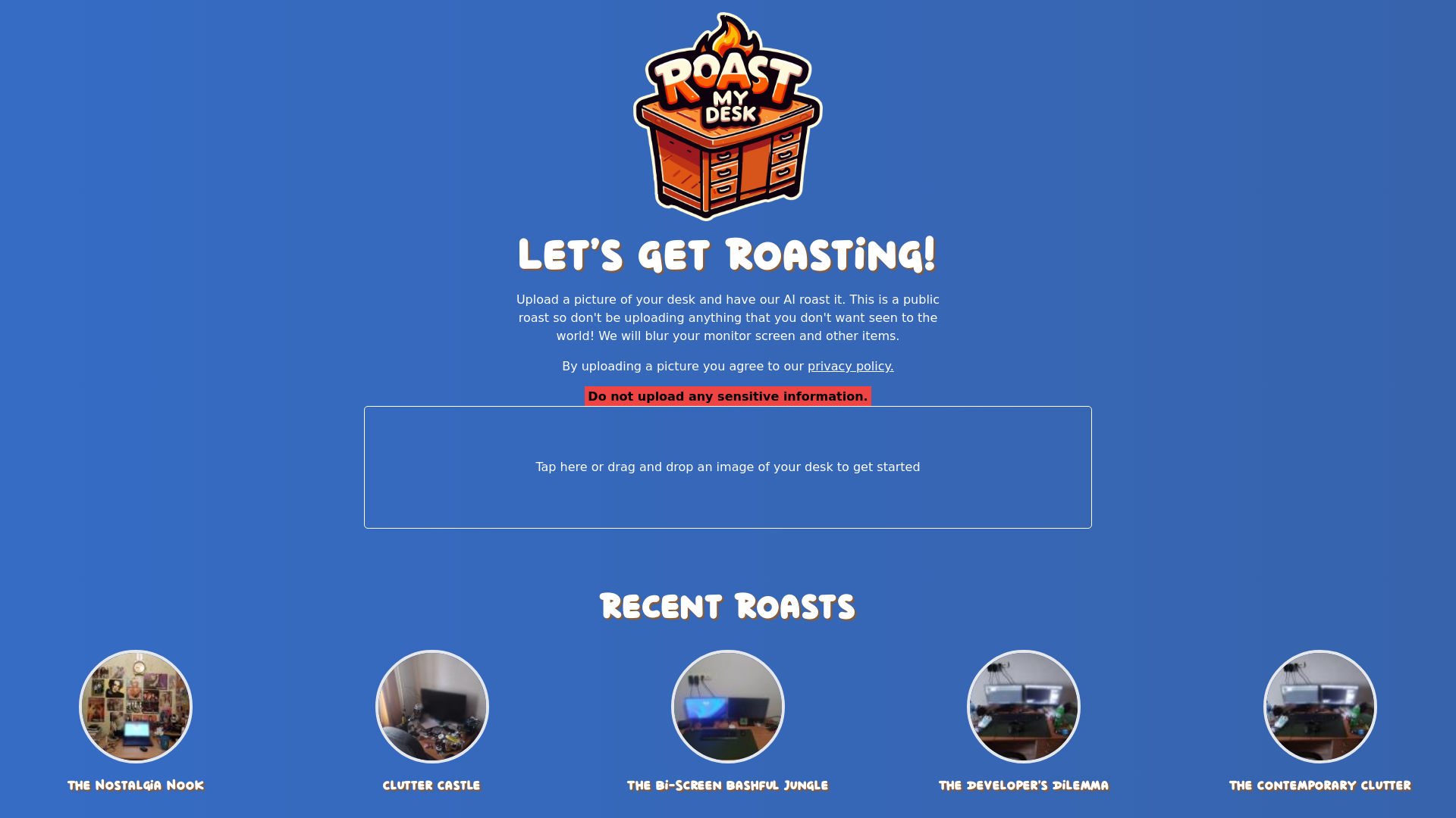 Roast Your Desk screenshot