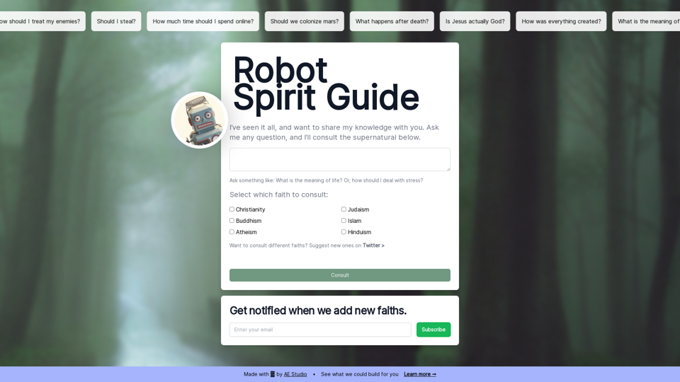 Robot Spirit Guide screenshot