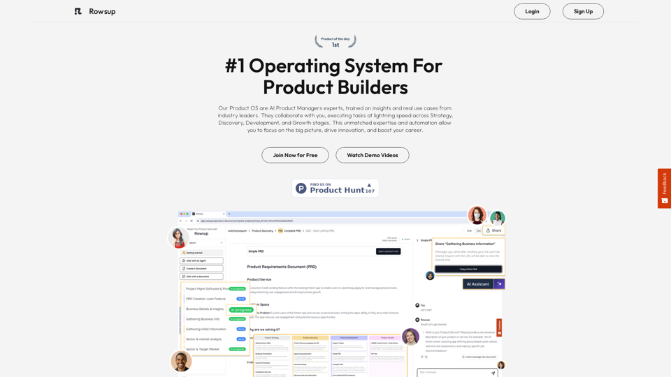 Rowsup - The all-in-one AI-powered system for Product Managers
