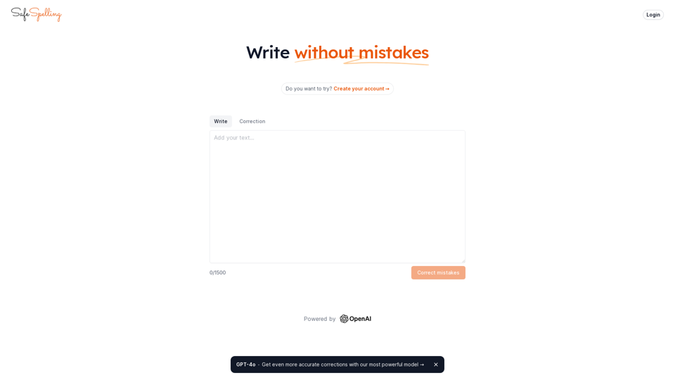SafeSpelling - Write without mistakes