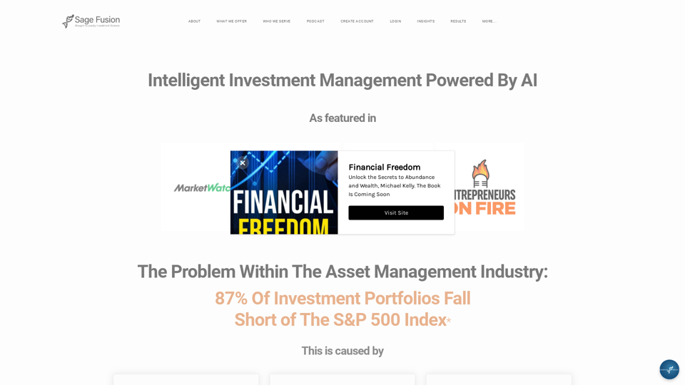 SageFusion | Obtain A Second Opinion On Your Investments - SageFusion Home | Innovative AI-Driven Investment Management & Financial Solutions