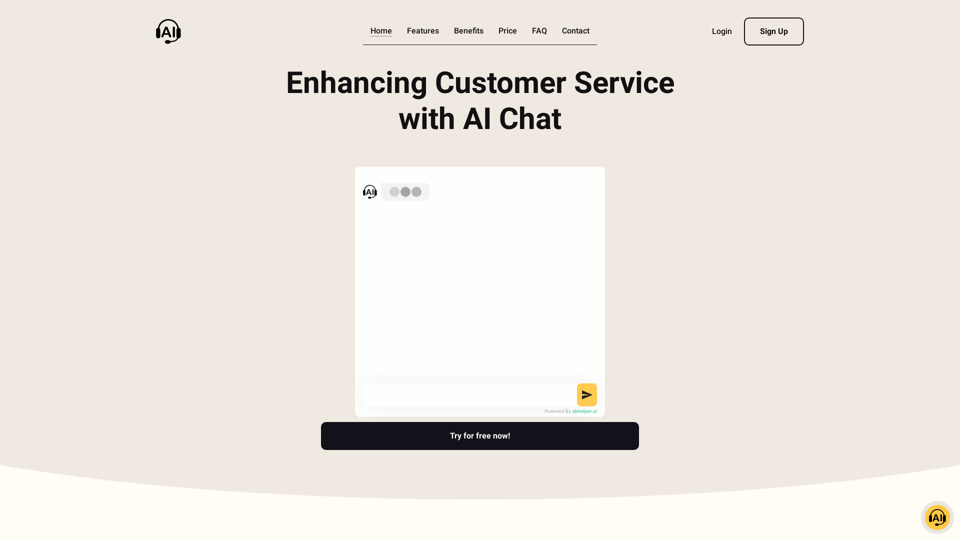 Small Business AI chat - Your AI powered support agent with 24/7 availability