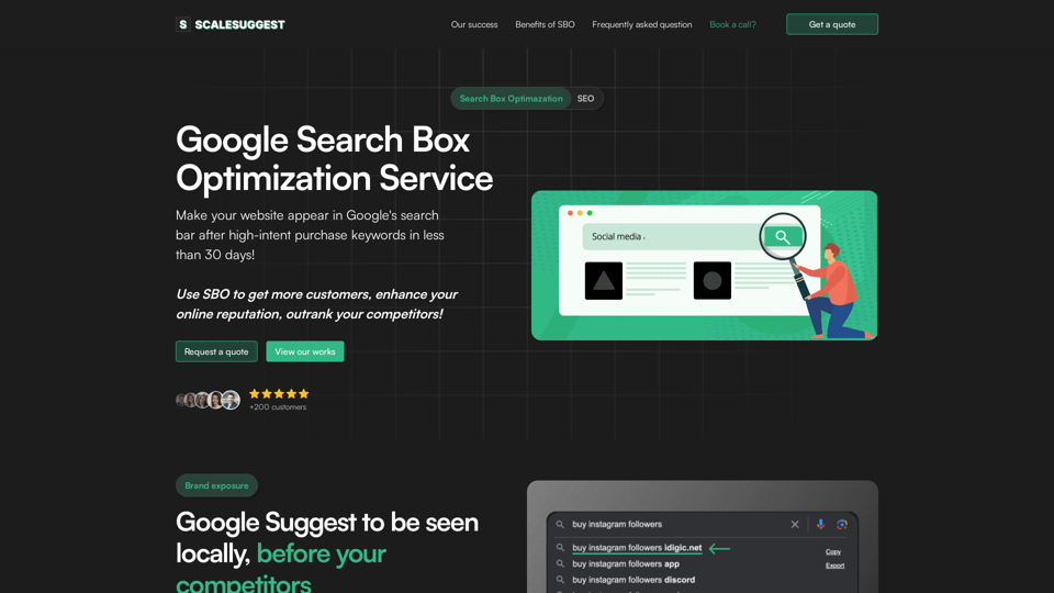 ScaleSuggest | Search Box Optimization Service | Google Autocomplete