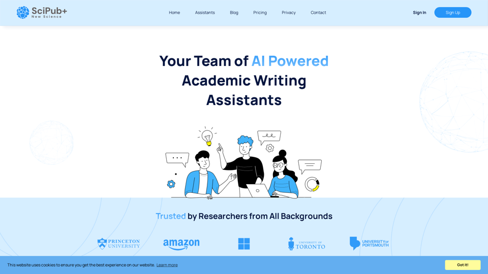 SciPub+ | Your Team of AI Powered Academic Writing Assistants