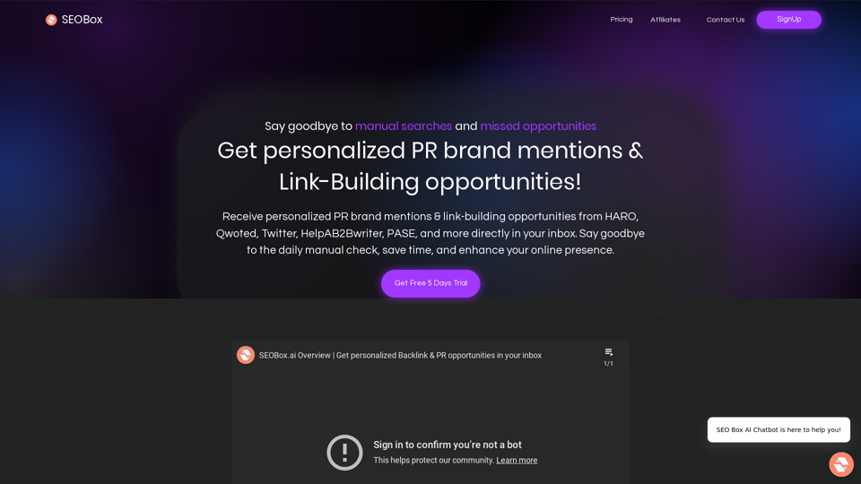 SEO Box screenshot